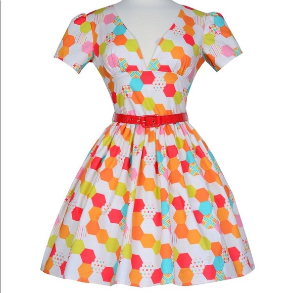 Bernie Dexter Sloan Square Dress In Honeycomb - Picture 2 of 3